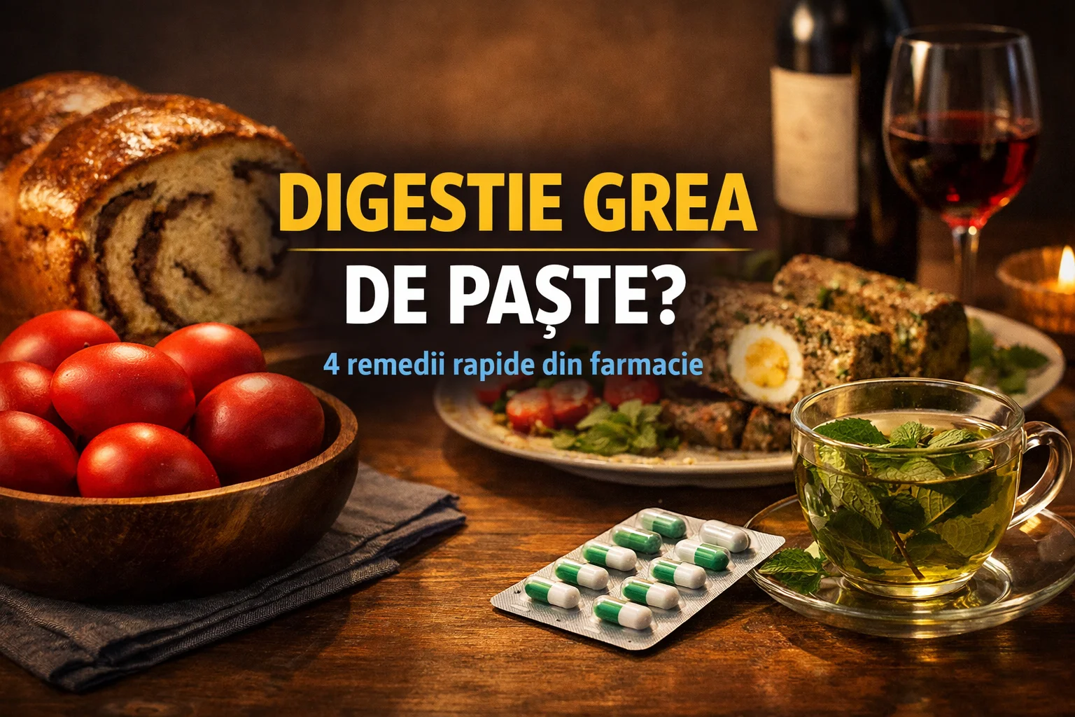 Digestie grea de Paște: 4 remedii rapide din farmacie